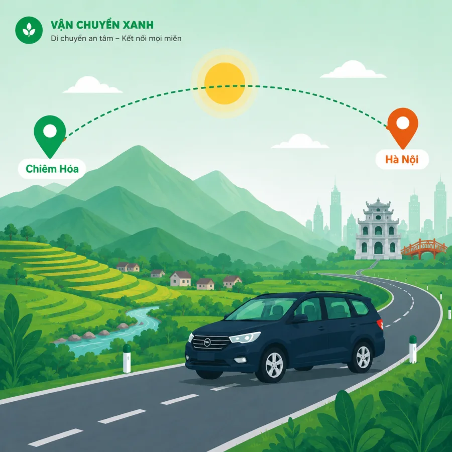 Xe ghép Chiêm Hóa Hà Nội giá rẻ