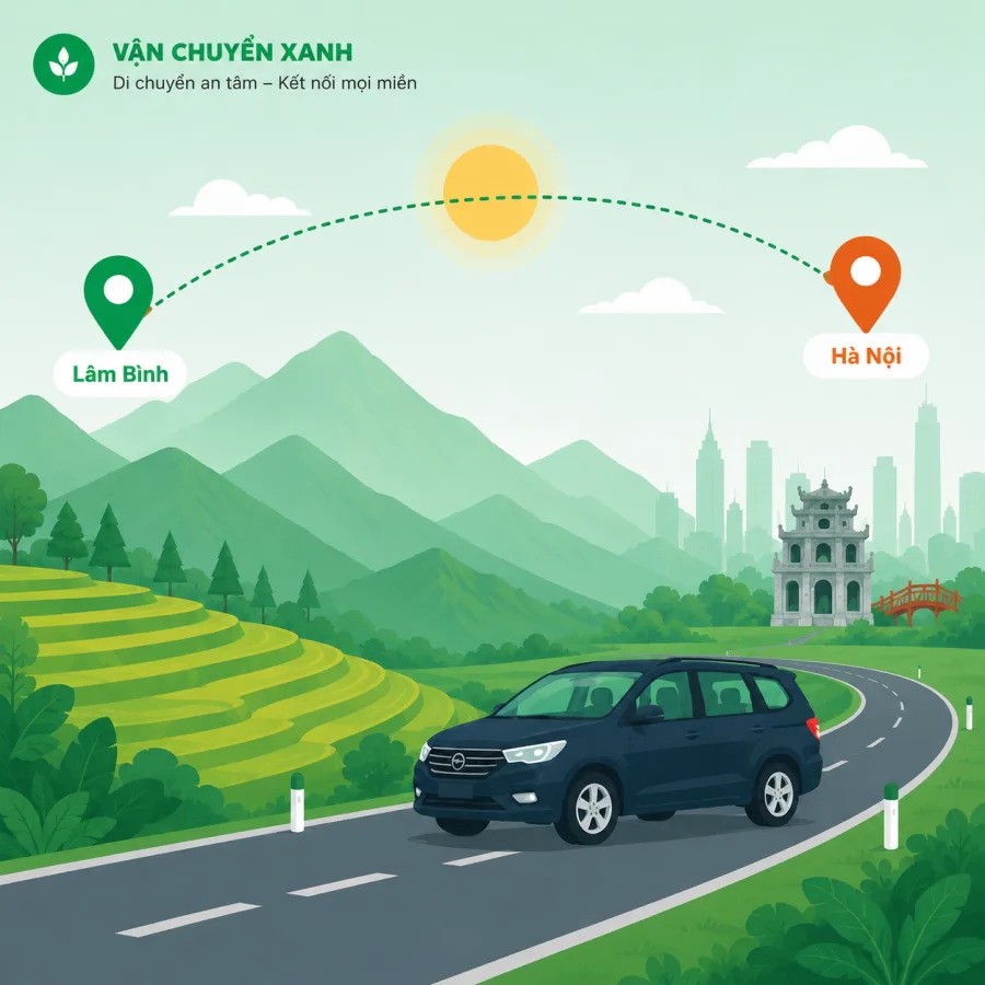 Xe ghép Lâm Bình Hà Nội đón tận nhà