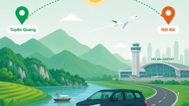 Xe ghép Tuyên Quang Nội Bài đưa đón sân bay